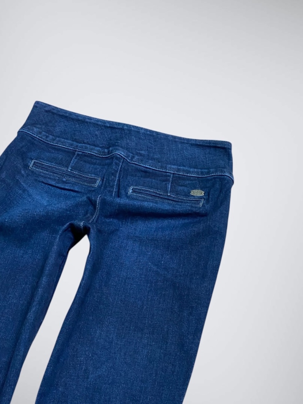 VTG Y2k Guess Ultra Low Rise Side Zipper Flare Trouser Denim Pants - Picture 3 of 10